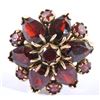 Image 3 : Excellent 10k Gold & Red Garnet Cocktail Ring