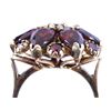 Image 4 : Excellent 10k Gold & Red Garnet Cocktail Ring