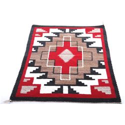 Navajo Ganado Pattern Wool Trade Rug 1940-1960