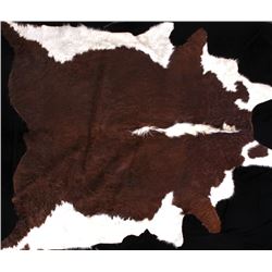 Montana Tanned Hereford Steer Hide Rug