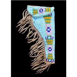 Crow Snake Beaded Colt Army Pistol Holster 19th C.