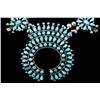 Image 3 : Zuni Turquoise Petit Point Squash Blossom c. 1900
