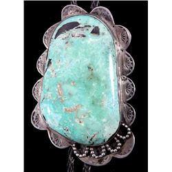 Navajo Exceptionally Large Turquoise Nugget Bolo