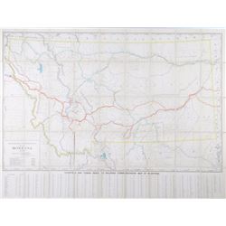1908 Railroad Commission Map of Montana Anaconda