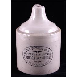 Goodkind Bros. Helena Montana Whiskey Crock Jug
