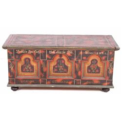 Austrian Wood Painted Trunk circa 1824