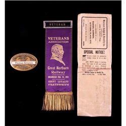 Great Northern Railway Ribbon & Button circa 1913
