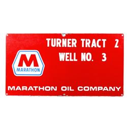Marathon Oil Co. Turner Well Porcelain Sign