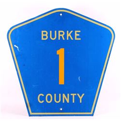 North Dakota Burke County Highway Sign