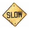 Image 8 : Montana Highway Slow Sign w/ Marble Reflectors