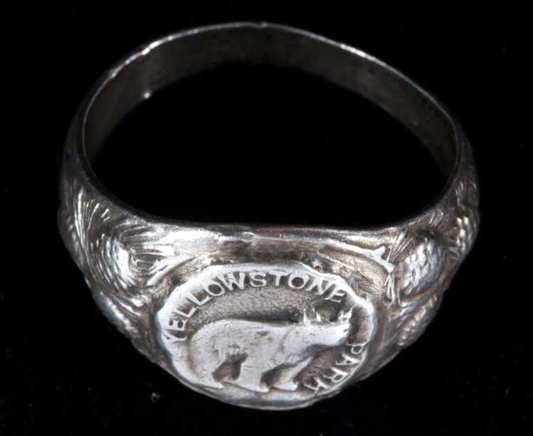Early Yellowstone National Park Sterling Ring s.10