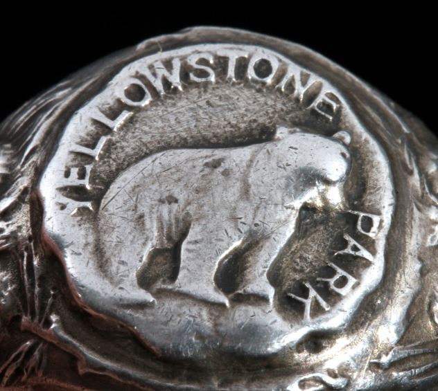 Early Yellowstone National Park Sterling Ring s.10