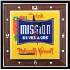 Image 1 : Mission Beverages Lighted Advertising Clock