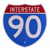 Image 1 : Original Interstate 90 I-90 Freeway Shield Sign