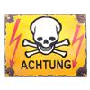 Image 2 : German Achtung Skull Crossed Bones Sign (Nazi)