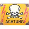 Image 3 : German Achtung Skull Crossed Bones Sign (Nazi)