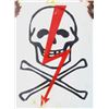 Image 3 : WWII German Achtung Porcelain Skull & Bones Sign