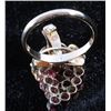 Image 10 : Edwardian 14k Gold Wine Grape Ruby Bunch Ring