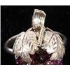 Image 6 : Edwardian 14k Gold Wine Grape Ruby Bunch Ring