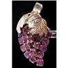 Image 8 : Edwardian 14k Gold Wine Grape Ruby Bunch Ring