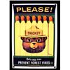 Image 1 : Smokey Bear U.S. Forest Service Porcelain Sign
