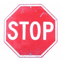 Great Falls Montana Cast Iron Stop Sign 1930-1940