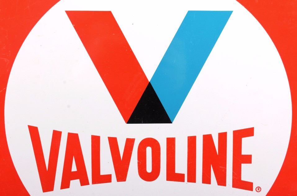 Valvoline Motor Oil Double Sided Sign c. 1975