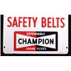 Image 11 : Champion Spark Plugs Double Sided Sign c. 1971