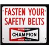 Image 2 : Champion Spark Plugs Double Sided Sign c. 1971
