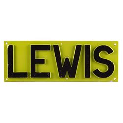 Lewis Heavy Equipment Cast Aluminum Badge