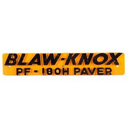 Blaw-Knox Paver Cast Iron Badge