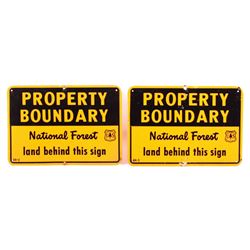 National Forest Boundary Line Signs