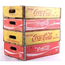 Four Coca- Cola Wooden Crates