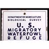 Image 2 : USDA Migratory Waterfowl Refuge Porcelain Sign