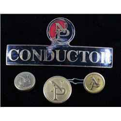 Northern Pacific Conductor Hat Badge & Buttons
