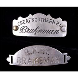 Great Northern Railway Brakeman Hat Badges