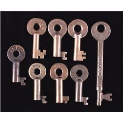 Railroad Caboose and Switch Lock Key Collection