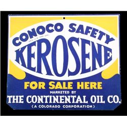 Early Conoco Kerosene Oil Dealer Window Sign
