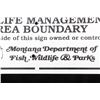 Image 5 : Montana Wildlife Management Area Boundary Sign