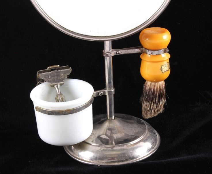 Antique Acme Shaving Stand with Mirror