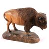 Image 1 : Hand Carved Wooden Buffalo from Montana
