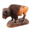 Image 2 : Hand Carved Wooden Buffalo from Montana