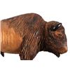 Image 4 : Hand Carved Wooden Buffalo from Montana