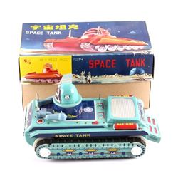 B/O Japanese Tin Litho Space Tank