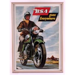 BSA Motorcycles 1958 Reprint Framed Poster