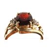Image 1 : 10k Gold & Oval Cut Garnet Cocktail Ring