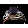 Image 3 : 10k Gold & Oval Cut Garnet Cocktail Ring