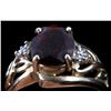 Image 4 : 10k Gold & Oval Cut Garnet Cocktail Ring