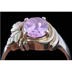 10k Black Hills Gold & Pink Sapphire Ring