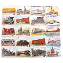 20 Train & Ship Bubble Gum Collector Cards
